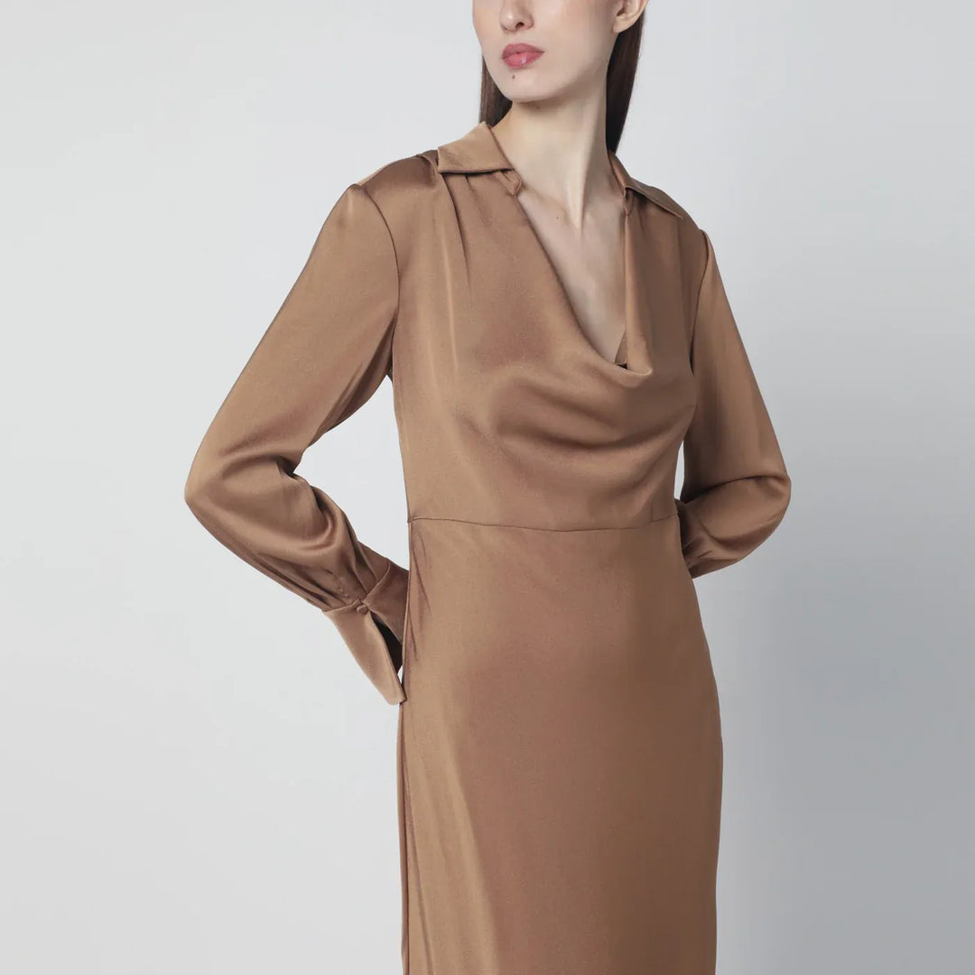 SIMKHAI - Adelle satin dress with draping Brand Apparel &amp; Accessories