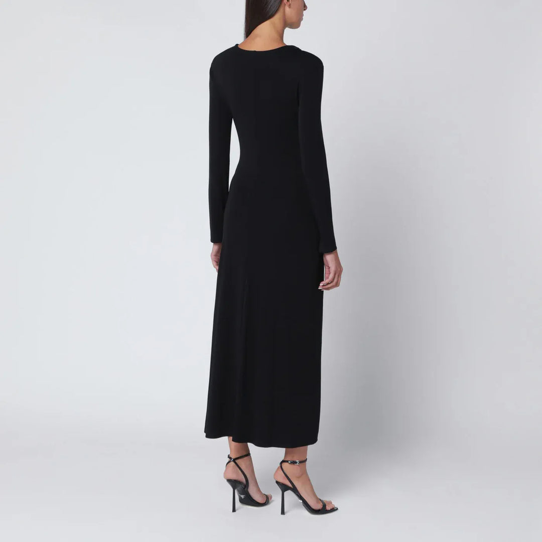 SIMKHAI - Ferrera dress in black draped jersey Brand Apparel &amp; Accessories
