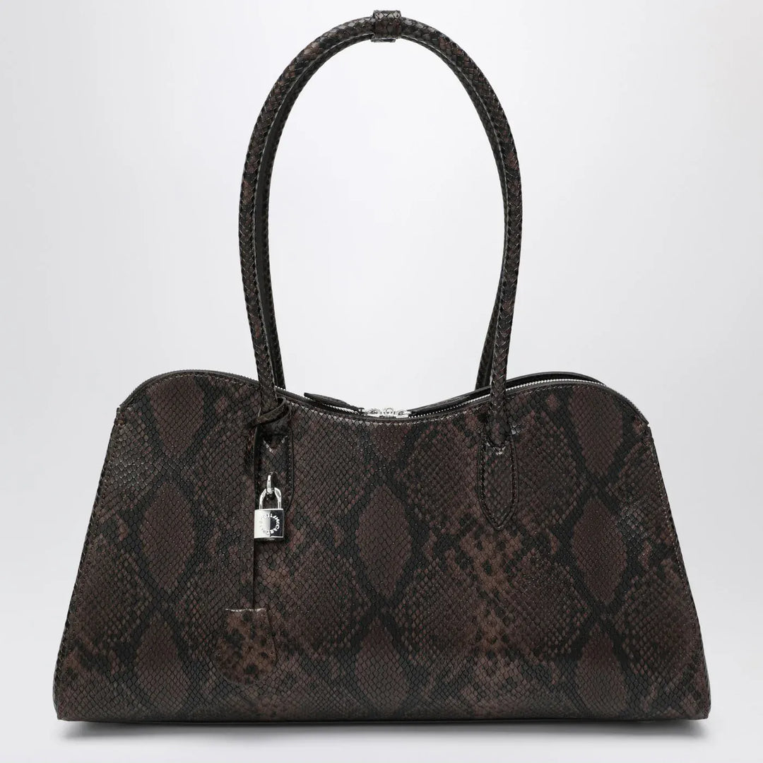 Stella McCartney - Espresso snake-effect Ryder tote bag Brand Apparel &amp; Accessories TU