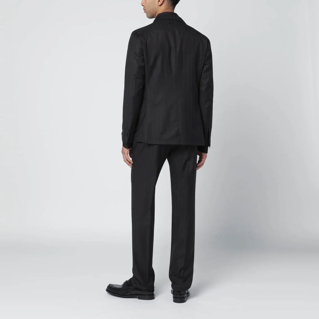 Tagliatore - Brown striped single-breasted wool suit Brand Apparel &amp; Accessories
