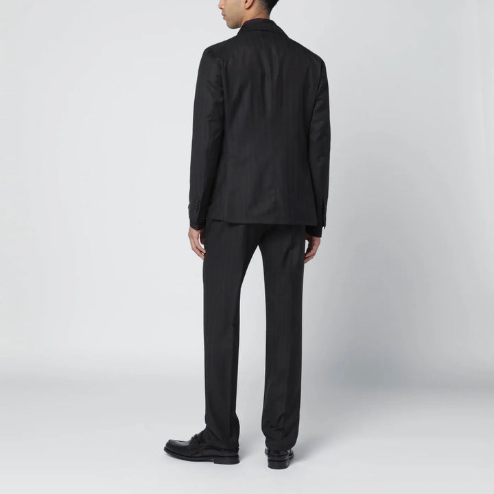 Tagliatore - Brown striped single-breasted wool suit Brand Apparel &amp; Accessories