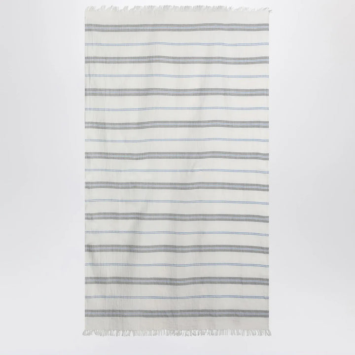 Tekla - White beach towel with striped pattern Brand Apparel &amp; Accessories U