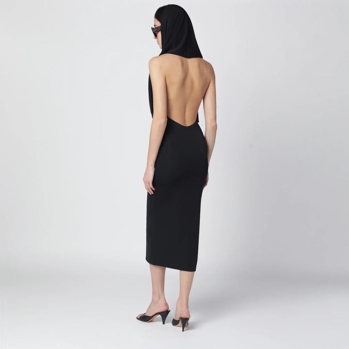 THE ANDAMANE - Black Annie hooded midi dress Brand Apparel &amp; Accessories