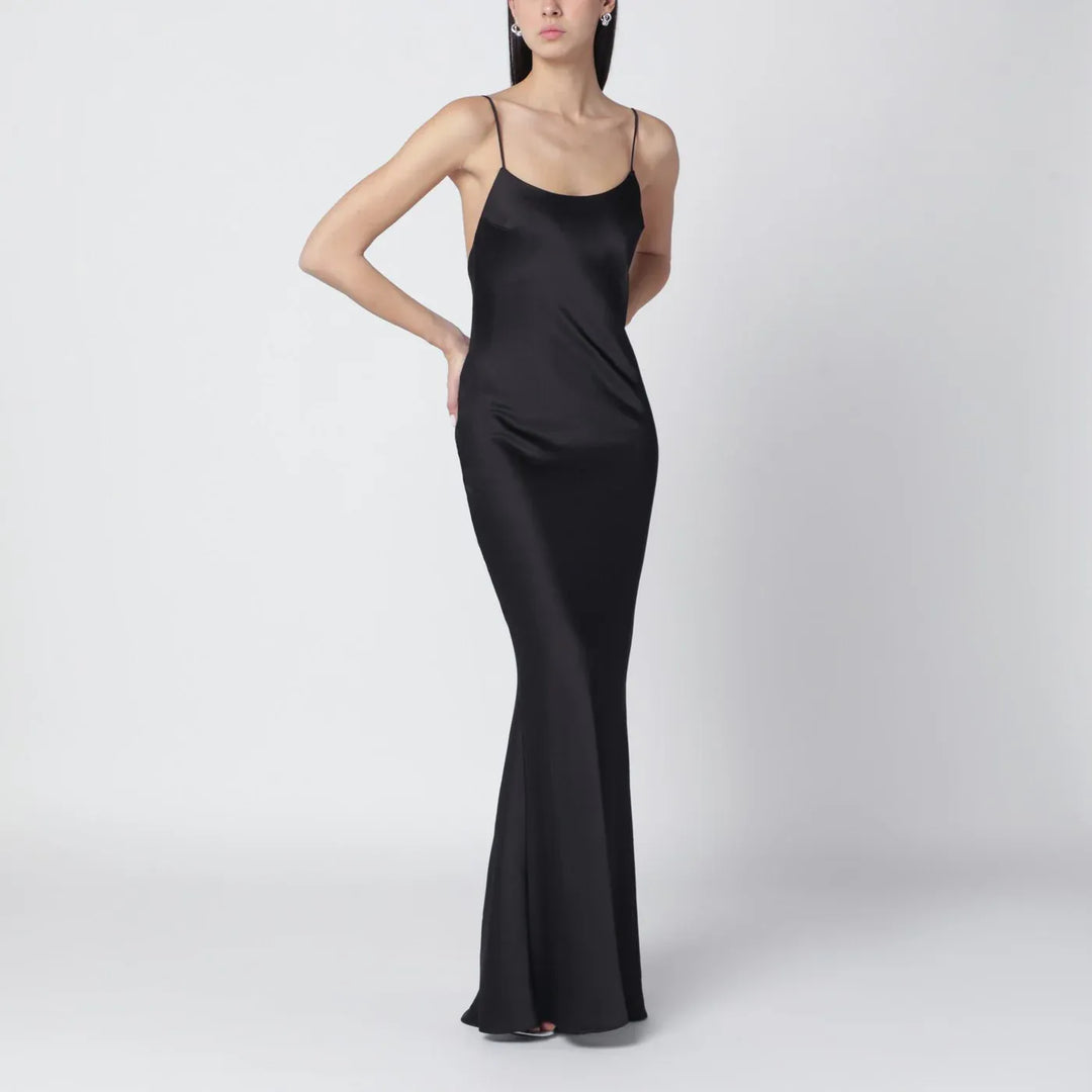 THE ANDAMANE - Black Ninfea dress with back draping Brand Apparel &amp; Accessories 38  IT
