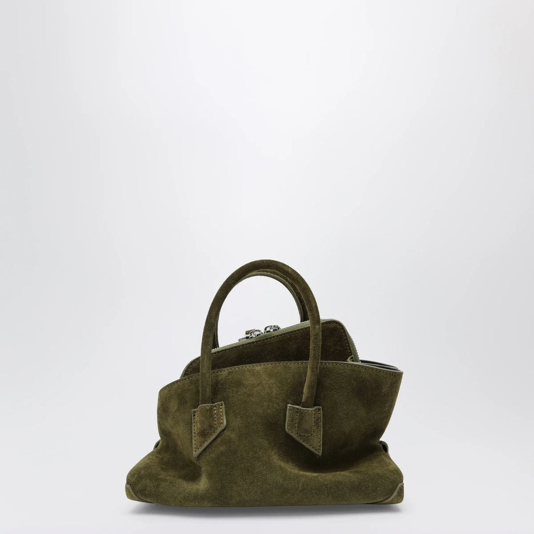 The Attico - La Passeggiata Mini khaki green suede bag Brand Apparel &amp; Accessories TU