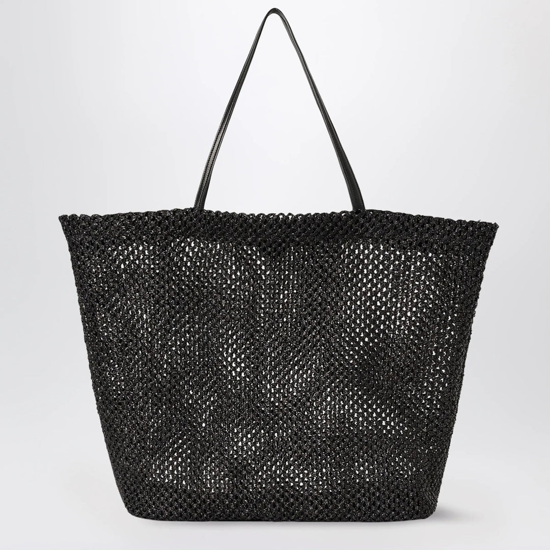 The Row - Barn geometric nylon tote with leather handles, black Brand Apparel &amp; Accessories TU