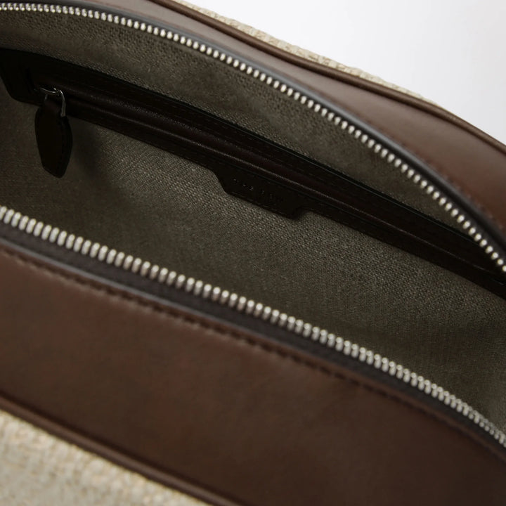 The Row - India 12 natural/brown canvas and leather bag Brand Apparel &amp; Accessories TU