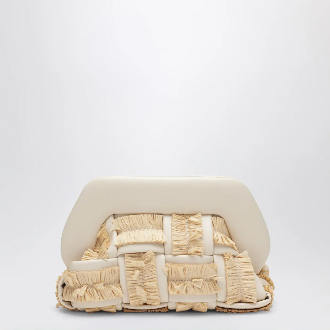 THEMOIRè - Small Tia clutch in butter color with raffia inserts Brand Apparel &amp; Accessories TU