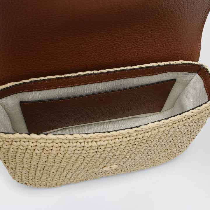 Valentino Garavani - Alltime raffia and leather bag with Cherryfic embroidered strap Brand Apparel &amp; Accessories TU