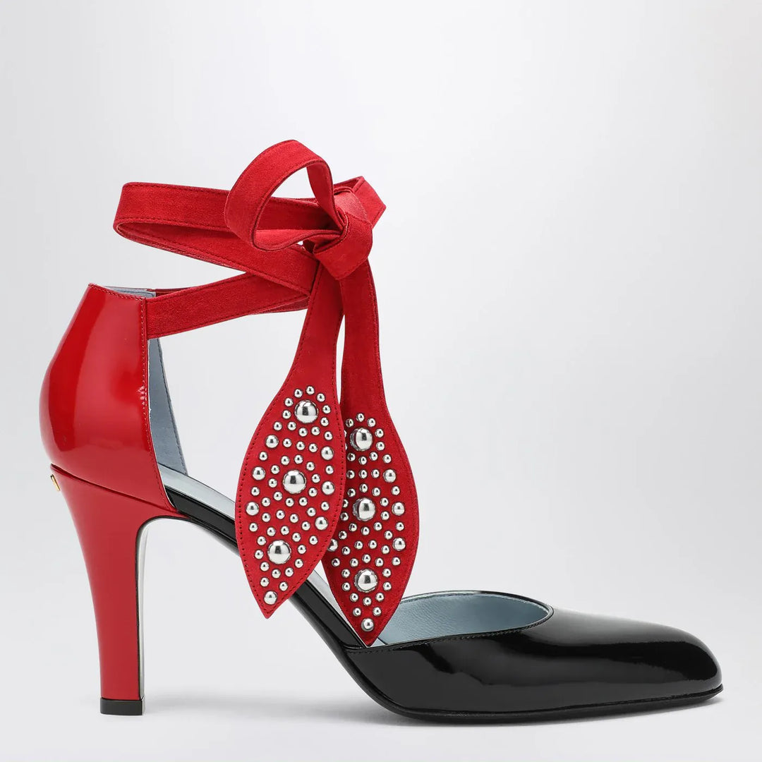 Valentino Garavani - Black and red Foliefoliage décolleté Brand Apparel &amp; Accessories 36 IT