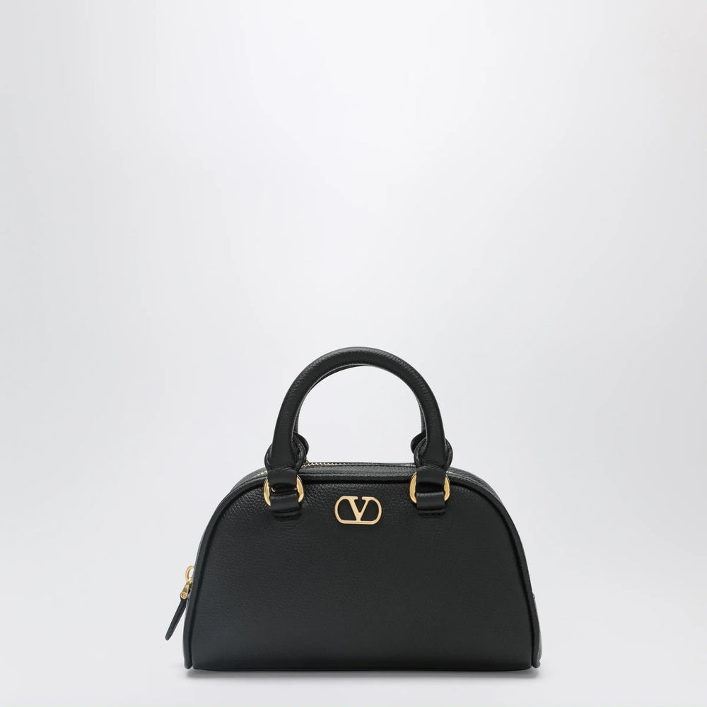 Valentino Garavani - Black VLogo Signature mini duffle bag in grained calfskin Brand Apparel & Accessories TU