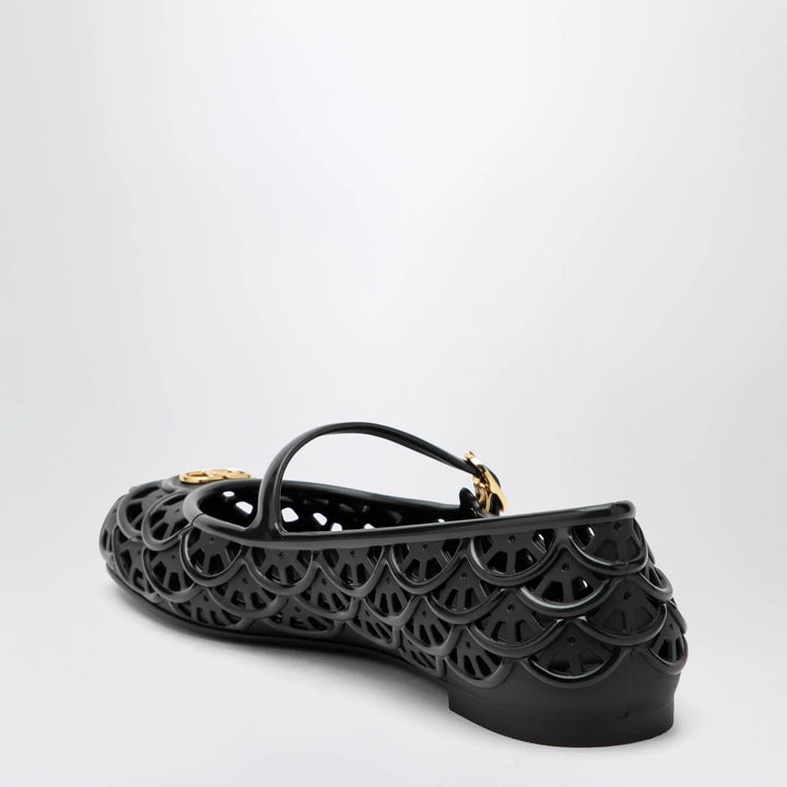Valentino Garavani - Black VLogo Signature rubber ballet flats Brand Apparel &amp; Accessories 40 IT