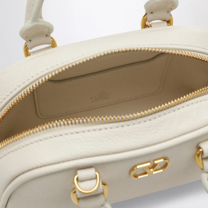 Valentino Garavani - Ivory VLogo Signature mini duffle bag in grained calfskin Brand Apparel &amp; Accessories TU