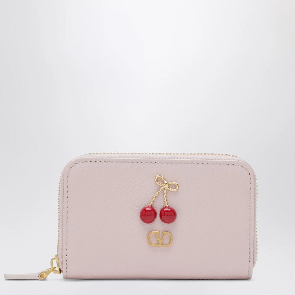 Valentino Garavani - Quartz pink Cherryfic zip-around wallet Brand Apparel & Accessories TU