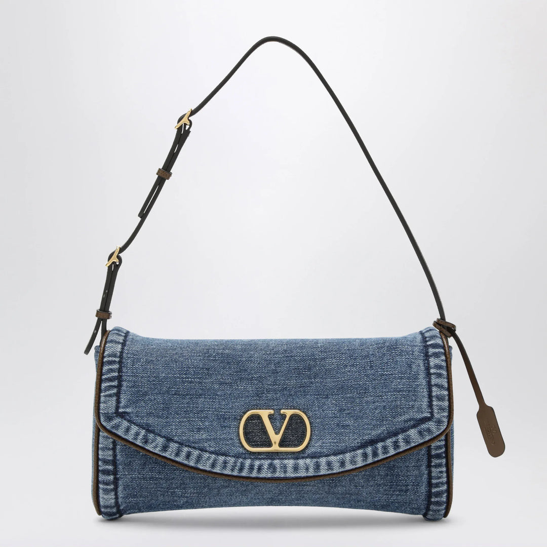 Valentino Garavani - Small DeVain denim shoulder bag Brand Apparel & Accessories TU