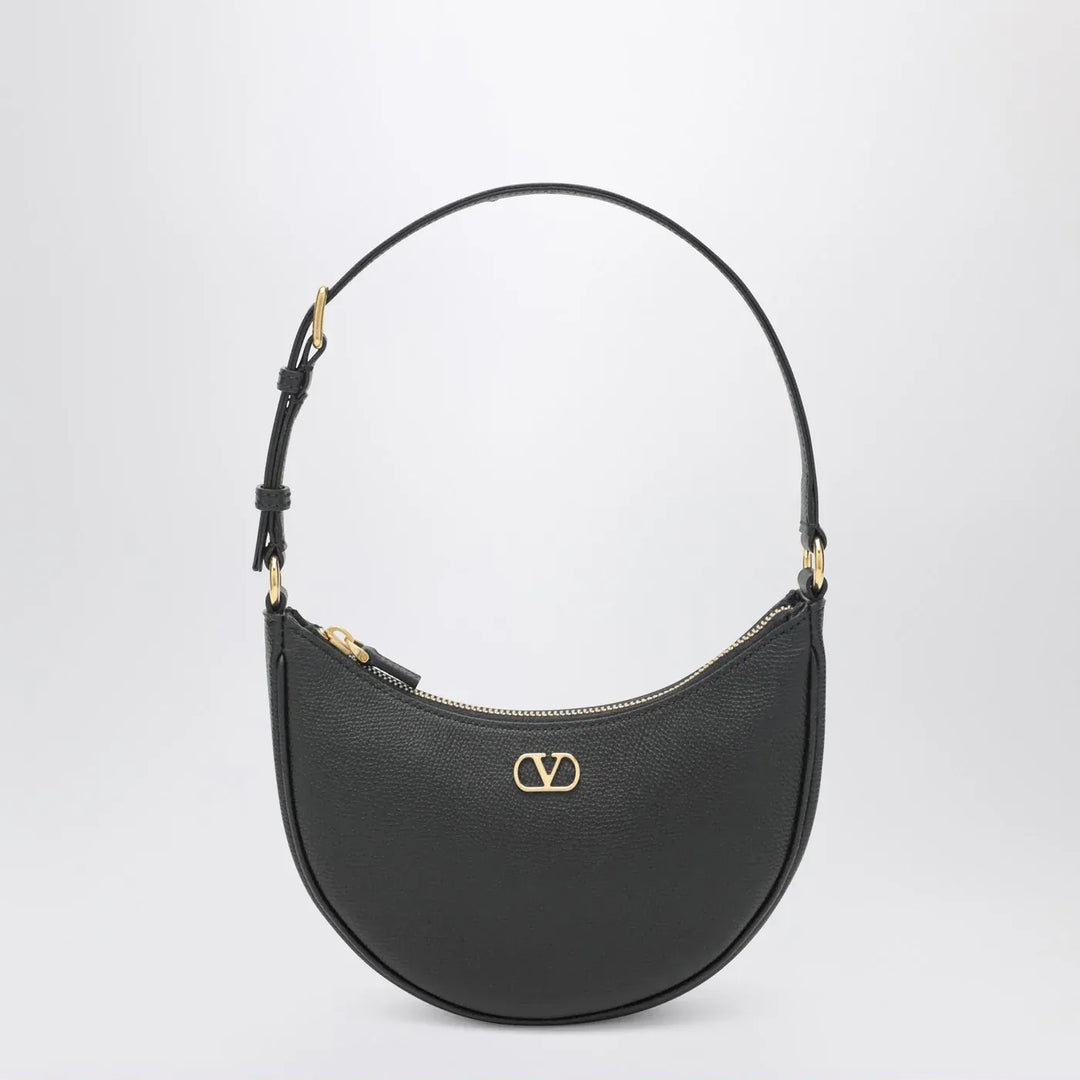 Valentino Garavani - Vlogo Signature Mini Hobo bag in black leather Brand Apparel &amp; Accessories TU