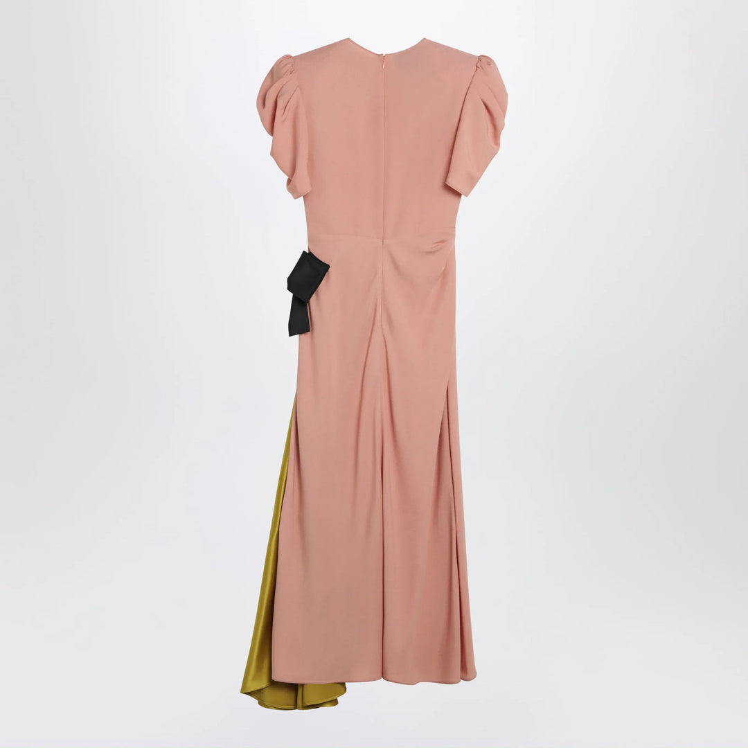 Valentino - Pink midi dress with maxi bow Brand Apparel &amp; Accessories 44  IT