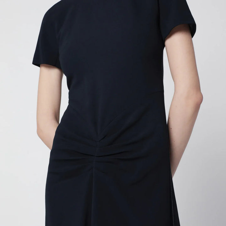 Victoria Beckham - Blaire dress with gathered waist in navy blue Brand Apparel &amp; Accessories