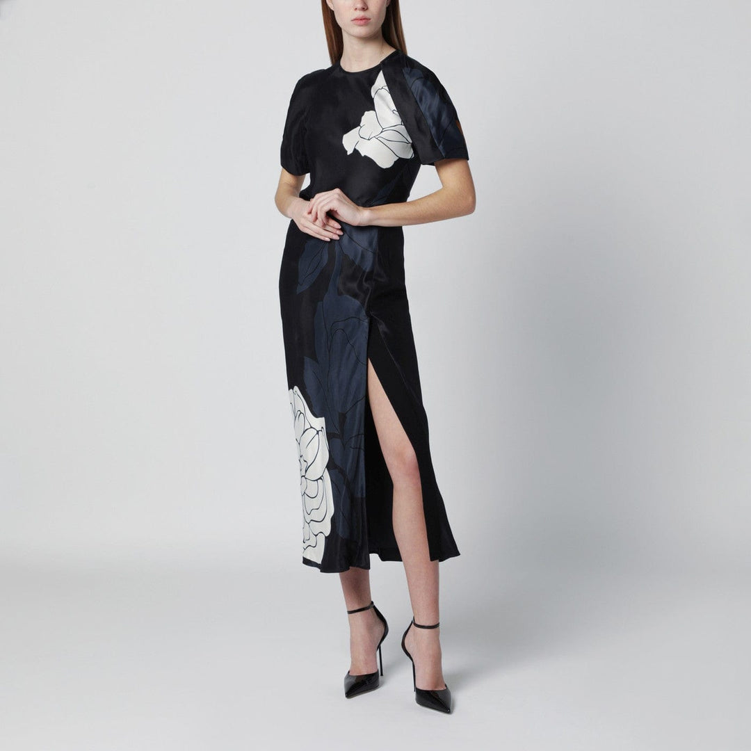 Apparel &amp; Accessories Victoria Beckham - Eve floral satin midi dress Brand