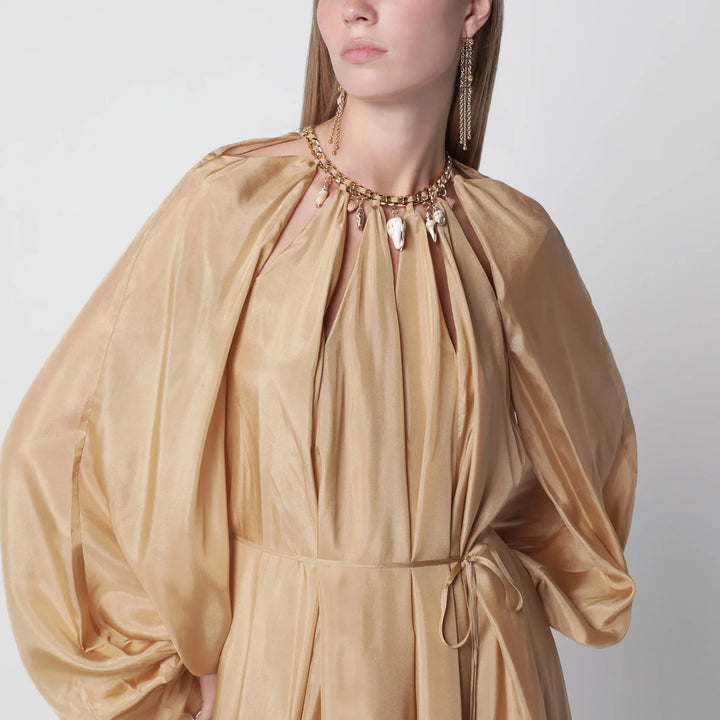 ZIMMERMANN - Mahon maxi dress in silk habotai champagne Brand Apparel &amp; Accessories 2
