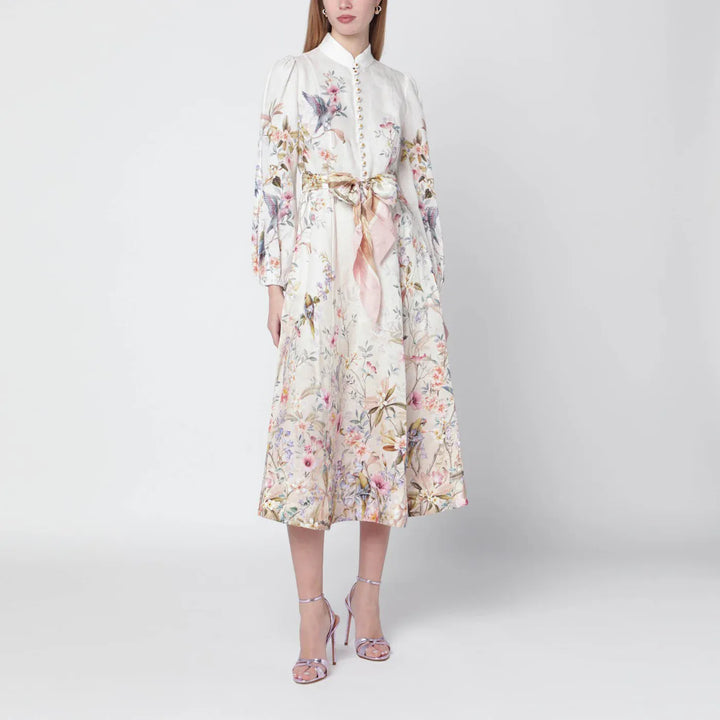 ZIMMERMANN - Rebellion cream Aviary midi dress Brand Apparel &amp; Accessories 1