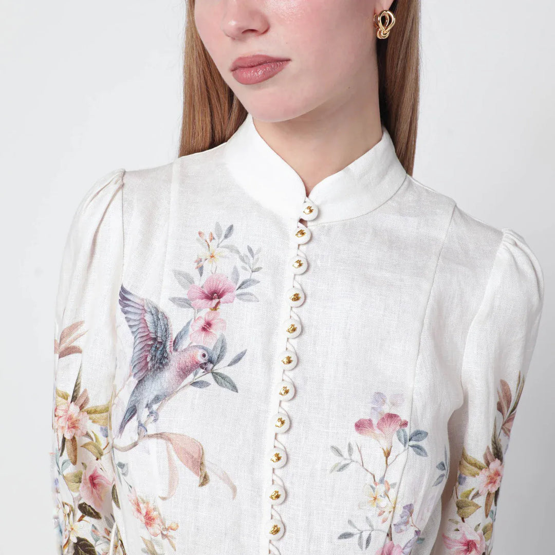 ZIMMERMANN - Rebellion cream Aviary midi dress Brand Apparel &amp; Accessories 1