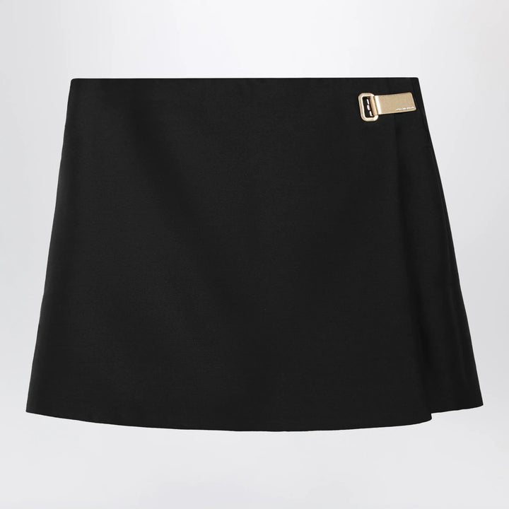 Balenciaga - Black wool and silk mini skirt Brand 36  FR