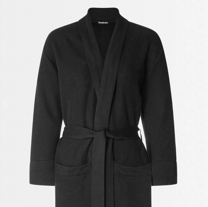Bathrobes (S/M) H125cm / Black Bemboka Pure Cotton Knitted Bathrobes Brand