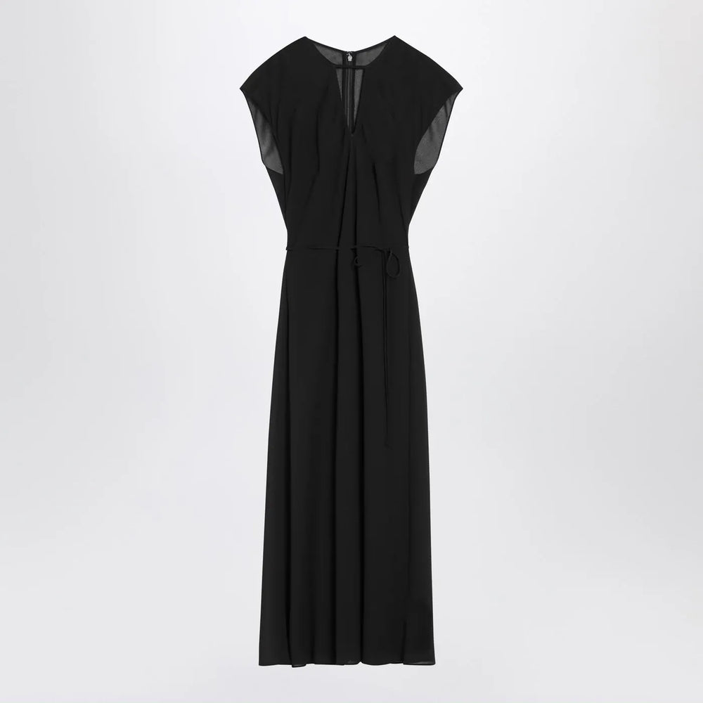Calvin Klein - Black midi dress with belt Brand Belts 34
