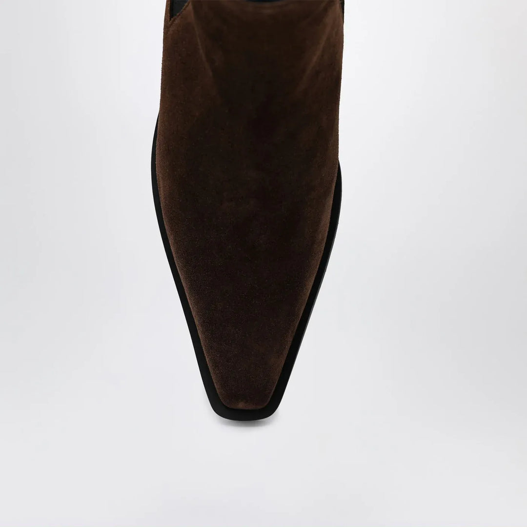 A.EMERY - The Leo ankle boots in cognac suede Brand Boots