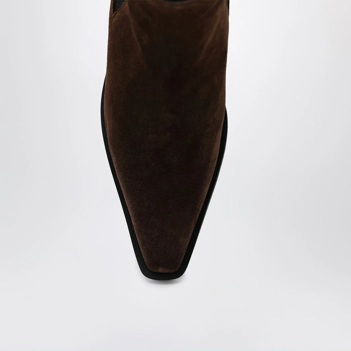 A.EMERY - The Leo ankle boots in cognac suede Brand Boots