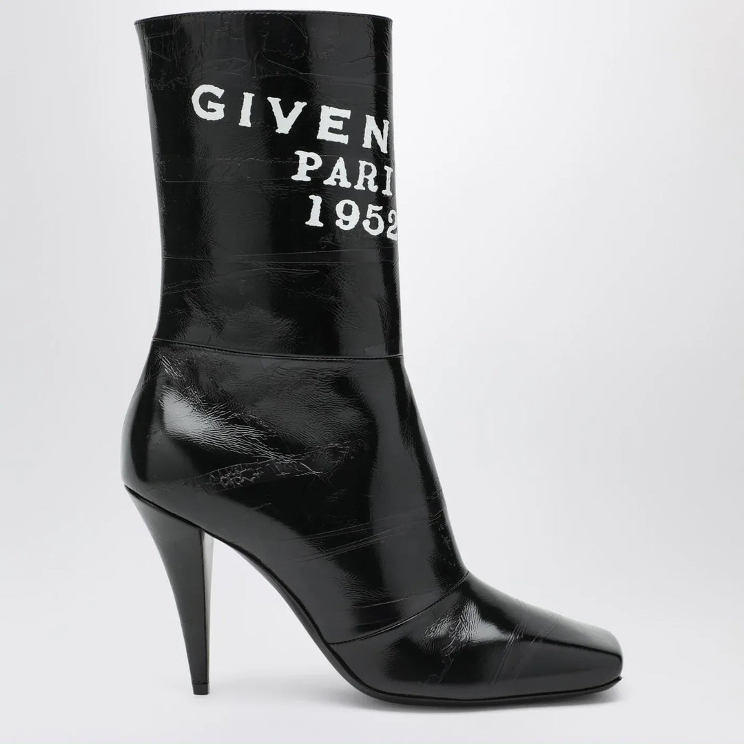 Givenchy - Black Sliced Square GIVENCHY Tape ankle boots Brand Boots