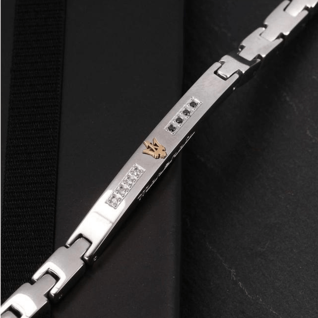 Maserati Bracelets Maserati Jewels Silver Bracelet With White & Black Zircons Brand