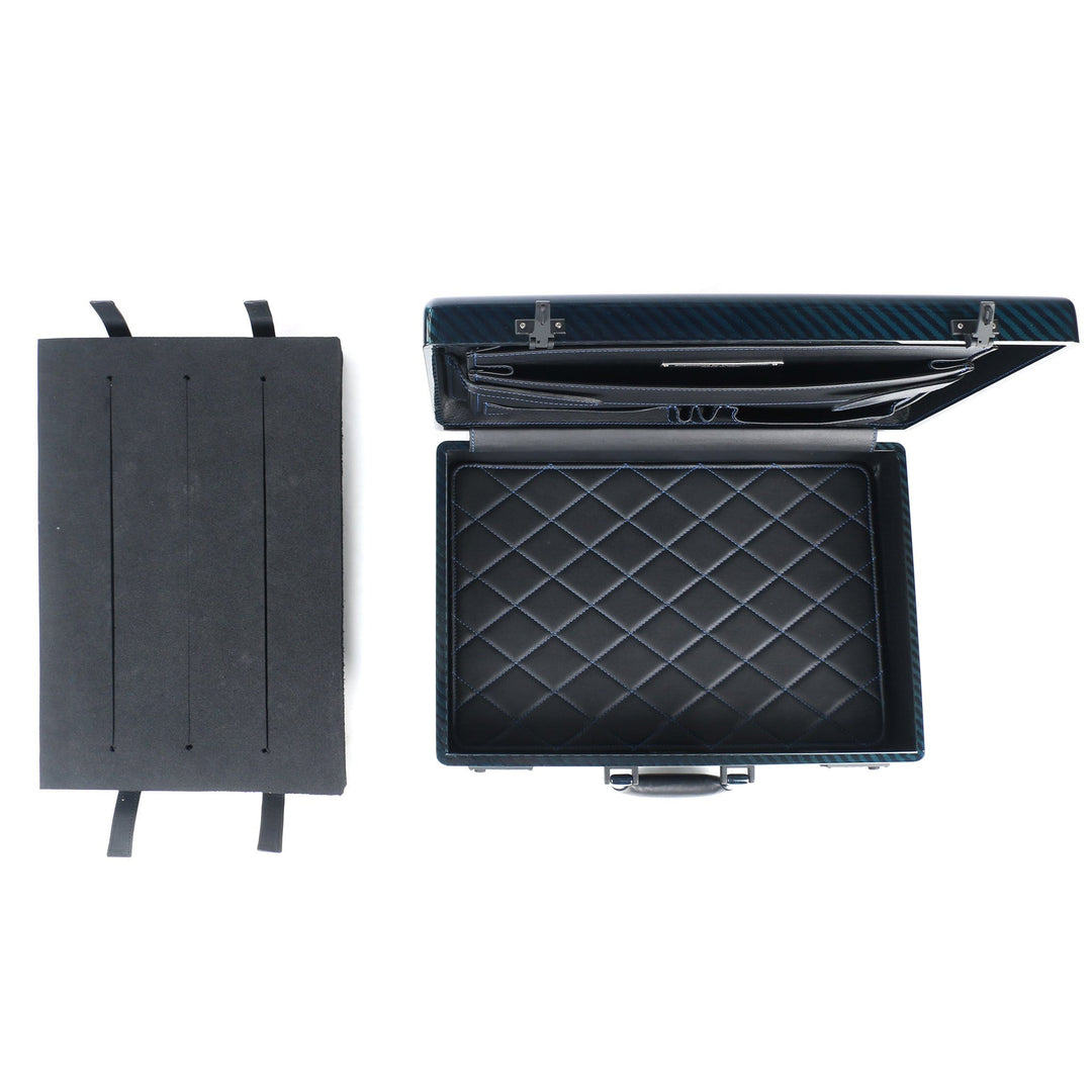 Tecknomonster Briefcase Tecknomonster Amaya L Attache Case Blue Carbon Brand