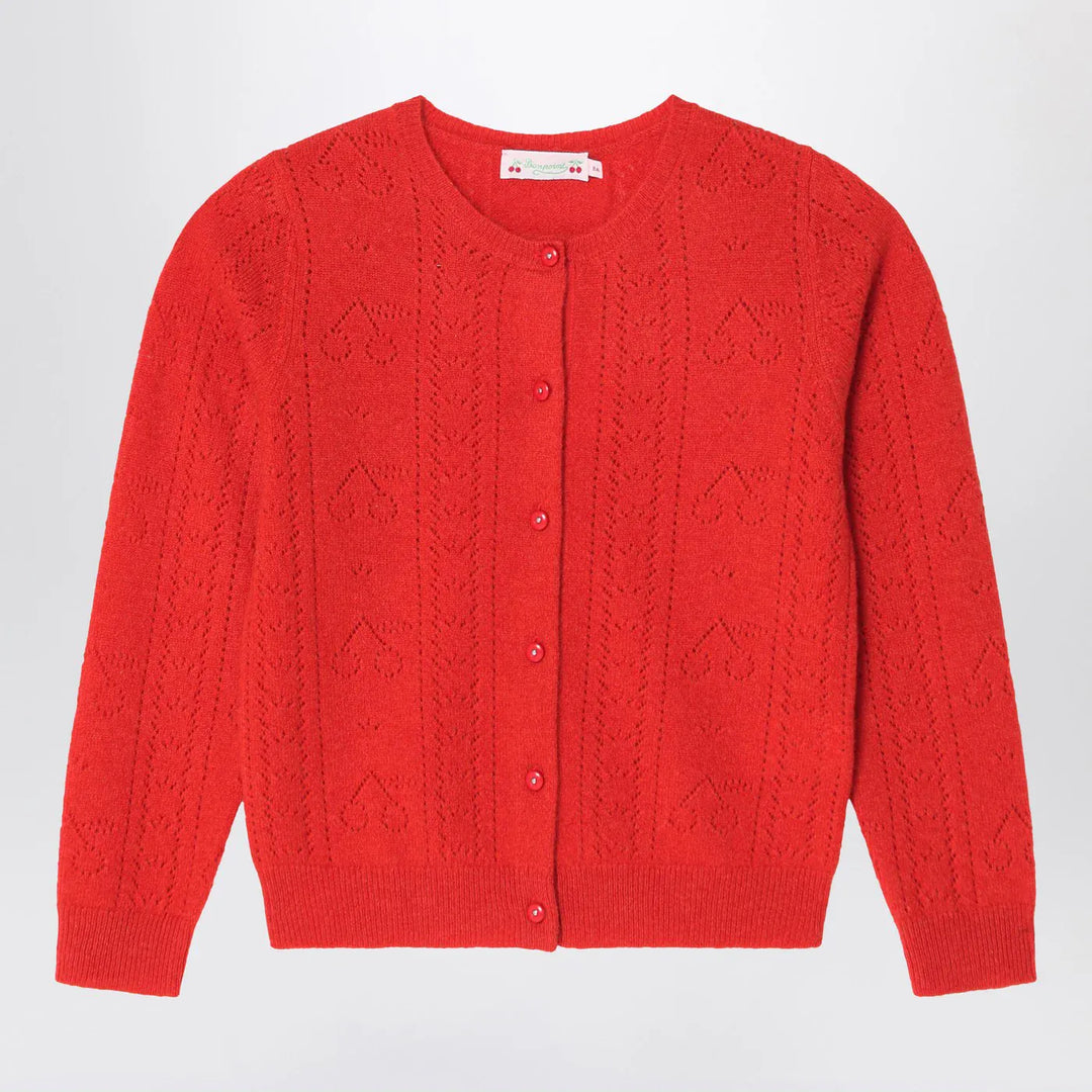 Bonpoint - Red cashmere cardigan Brand Cardigan 4