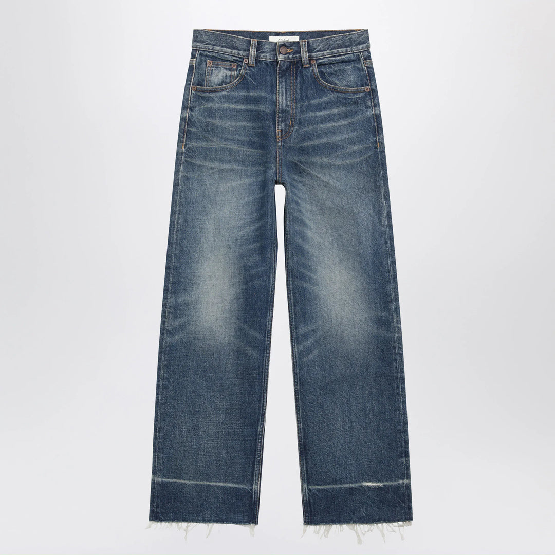 Chloé - Bootcut denim jeans in dark cobalt cotton Brand 25