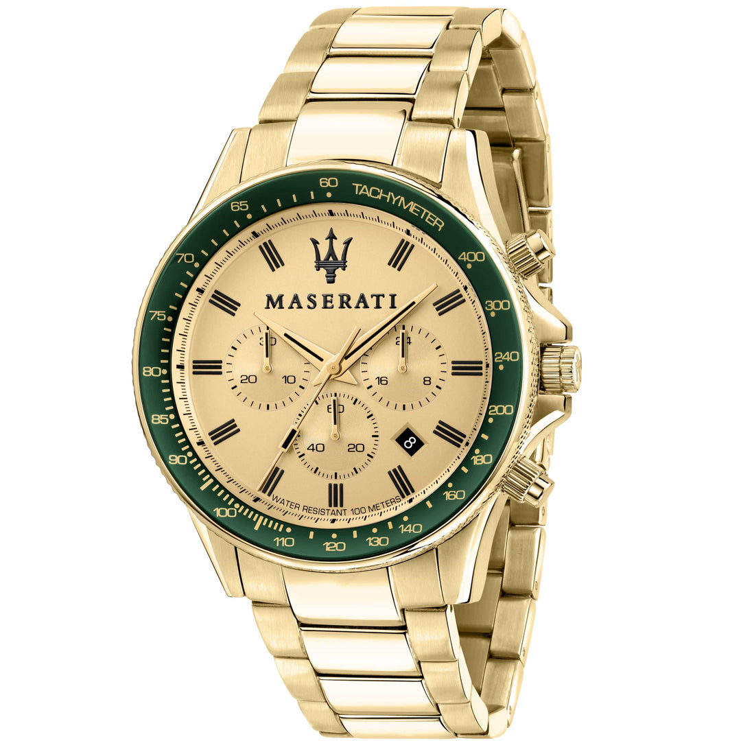 Maserati Chronograph Maserati Stile Gold Dial 45mm Chronograph Brand