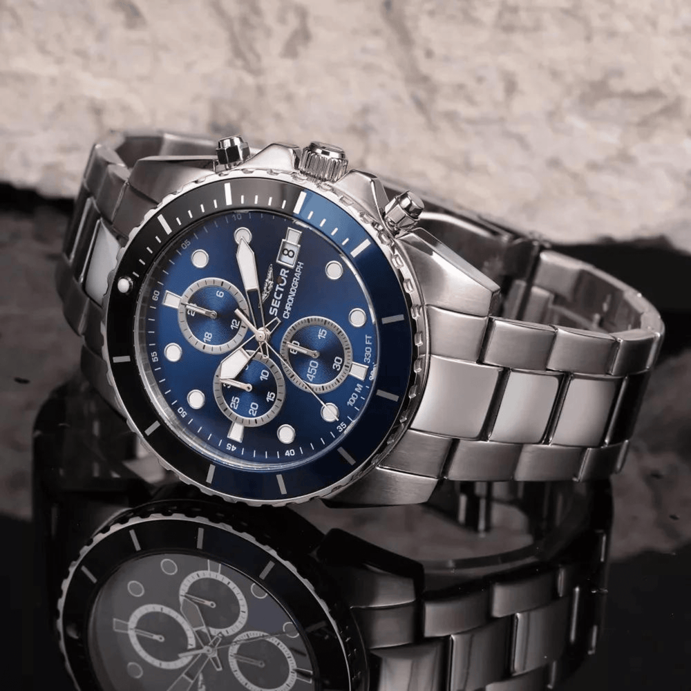 Sector Chronograph Watches Sector 450 Blue Dial Chronograph Brand