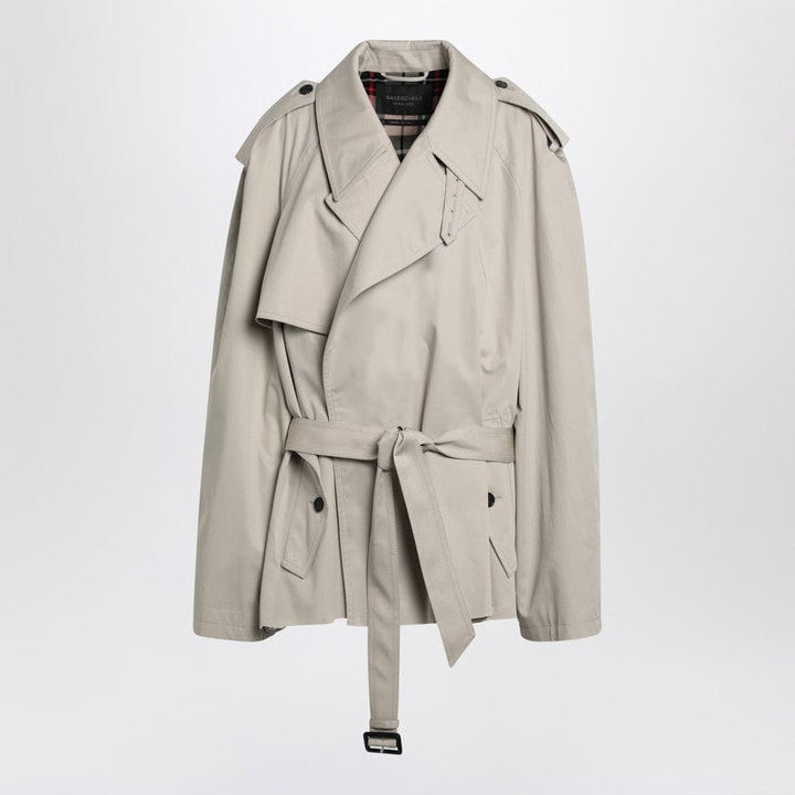 Balenciaga Coats 2 Balenciaga Beige cropped trench coat in cotton twill Balenciaga Beige cropped trench coat in cotton twill Brand
