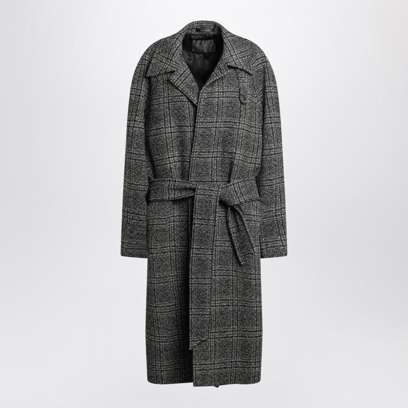 Balenciaga Coats Balenciaga Raglan One Layer coat in black/grey check Balenciaga Raglan One Layer coat in black/grey check Brand