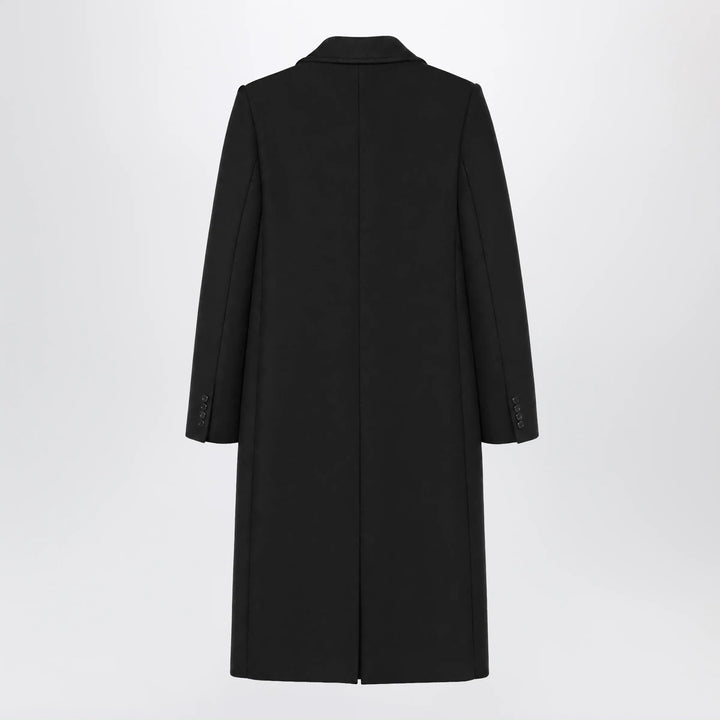 Balenciaga - Long double-face tailored coat in black cotton Brand Coats &amp; Jackets