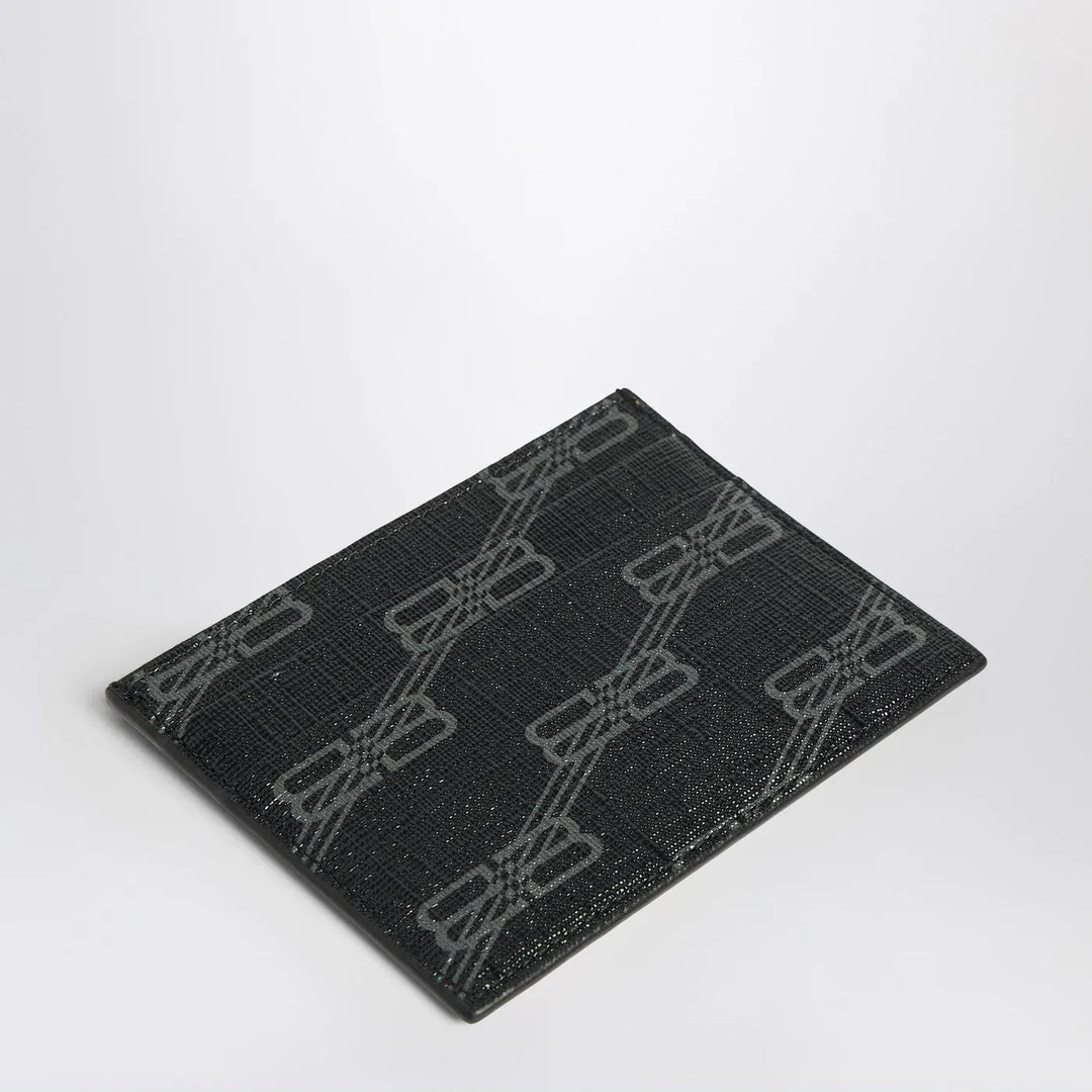 Balenciaga - Signature card holder in black and grey BB Monogram coated canvas Brand Coats &amp; Jackets TU