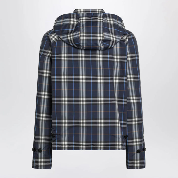 Burberry - Blue reversible cotton jacket with Check pattern Brand Coats &amp; Jackets