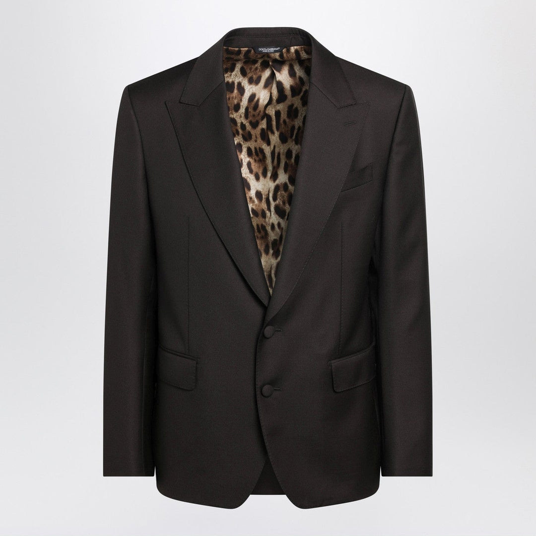 Coats & Jackets Dolce&Gabbana - Brown single-breasted wool jacket Brand
