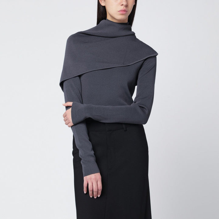 Coats &amp; Jackets XS/S Entire Studios - Grey turtleneck sweater with cape detail Brand