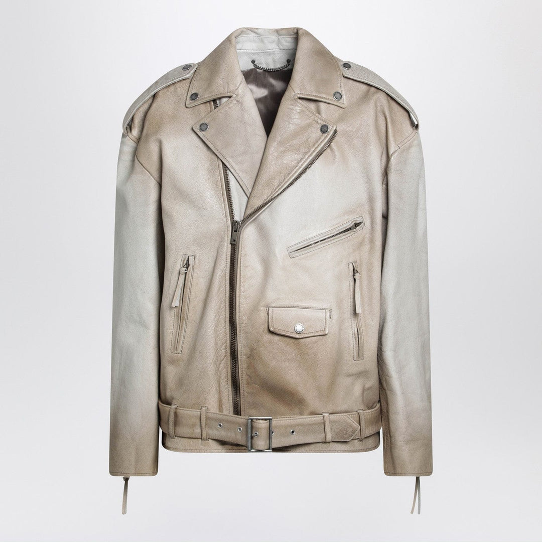 Coats &amp; Jackets S Golden Goose - Beige leather Phoebe jacket Brand