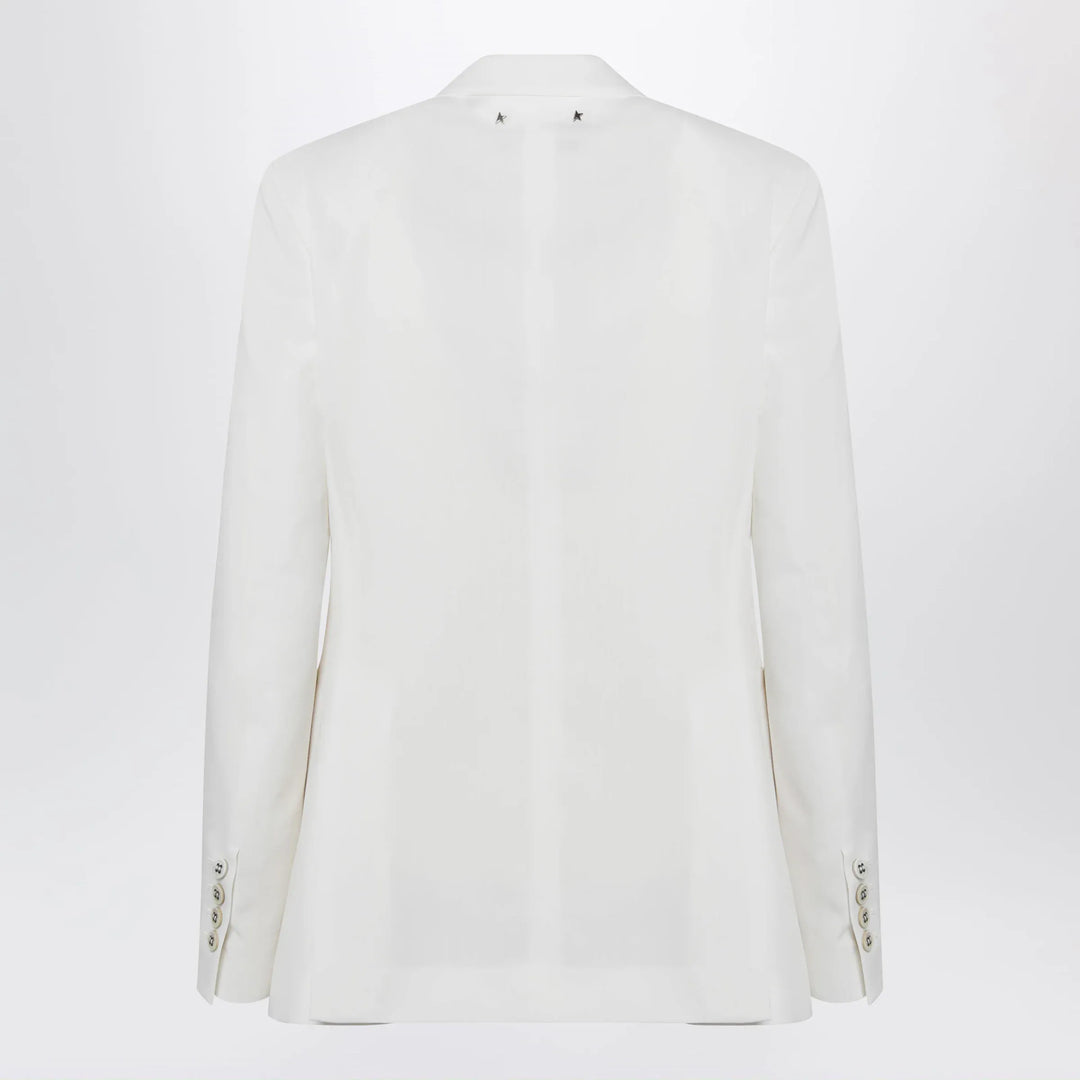 Golden Goose - White double-breasted jacket in wool blend Brand Coats &amp; Jackets