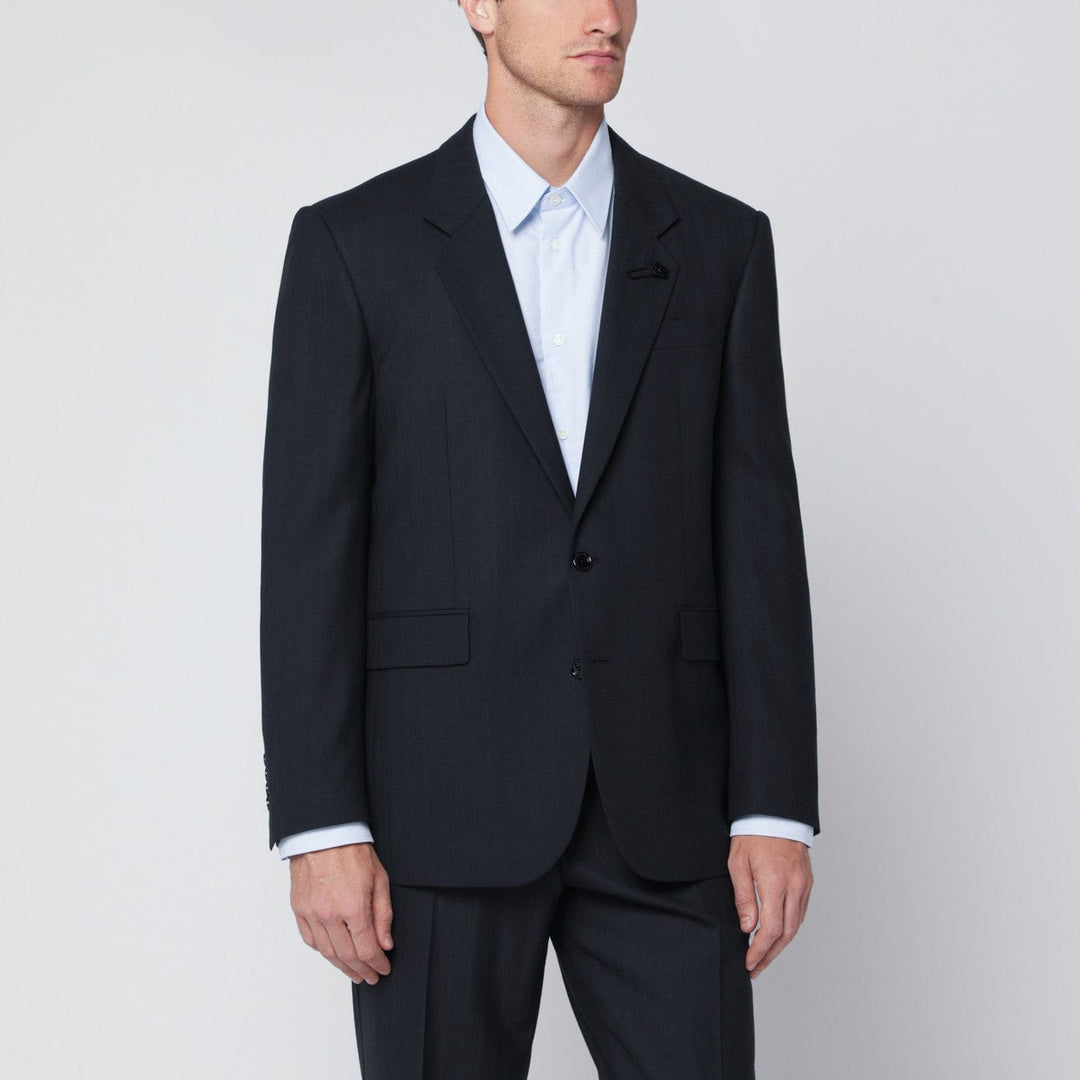 Coats & Jackets Lardini - Single-breasted blue wool blend jacket Brand