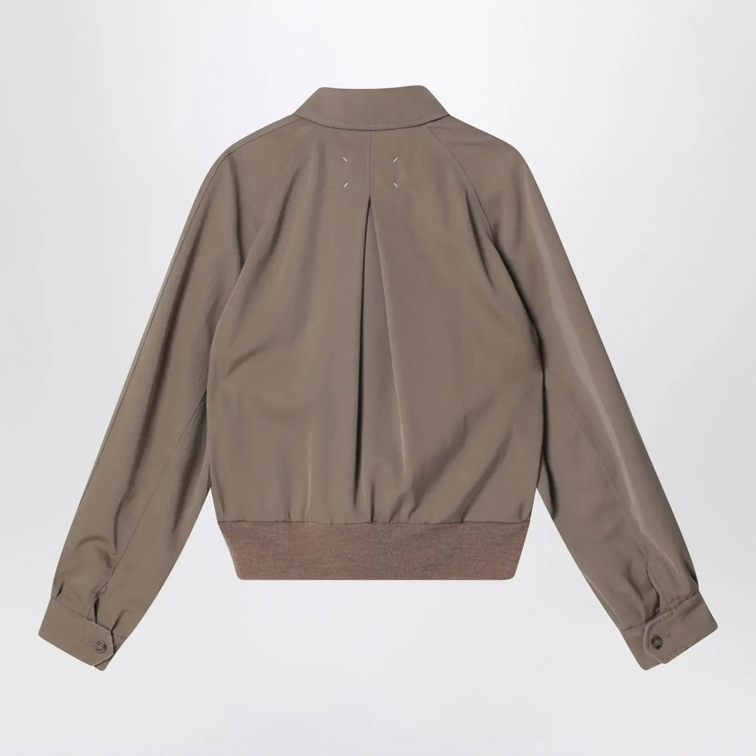 Maison Margiela - Beige virgin wool zip-up jacket Brand Coats &amp; Jackets