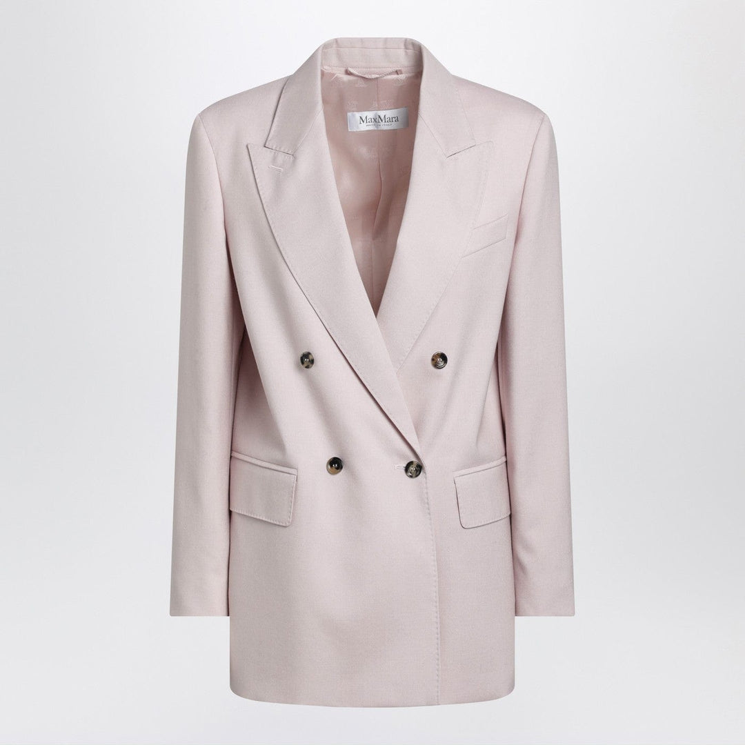 Coats &amp; Jackets Max Mara - Dusty beige double-breasted wool-blend jacket Brand